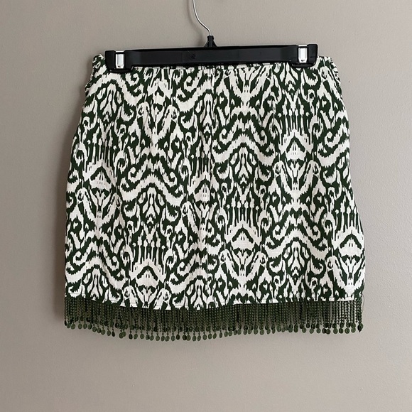 Zara Mini Skirt with Fringe and Front Tie Size S - Picture 7 of 11